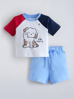 Hopscotch - Multi-Color Colorblock T-shirt and Shorts