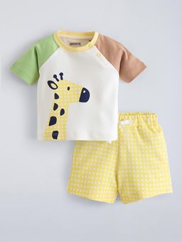 Hopscotch - Multi-Color Colorblock T-shirt and Shorts
