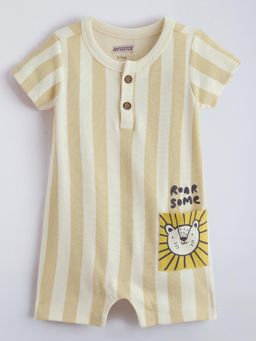 Hopscotch - Beige Printed Onesie