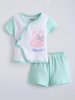 Hopscotch - Blue Printed T-shirt and Shorts