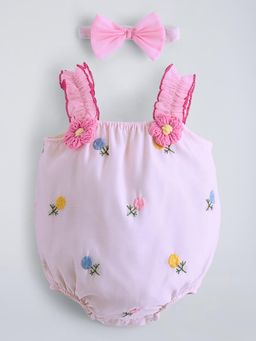 Hopscotch - Pink Floral Onesie and Headband