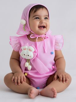 Hopscotch - Pink Embellished Onesie and Headband