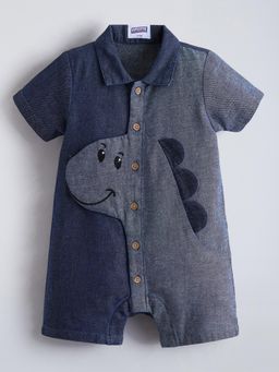 Hopscotch - Blue Embellished Romper