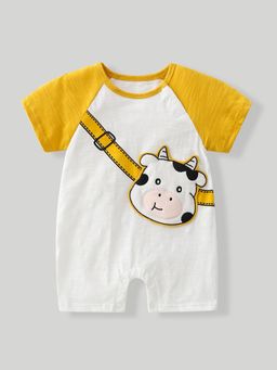 Hopscotch - White Colorblock Romper