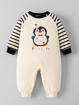 Hopscotch - Cream Stripes Romper