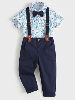 Hopscotch - Blue Floral Shirt and Pant