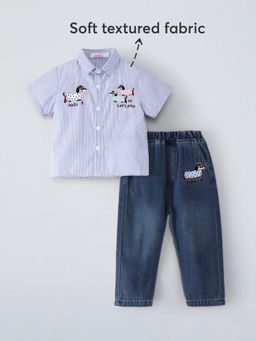 Hopscotch - Blue Checks Shirt and Jeans