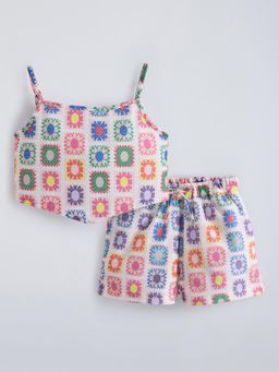 Hopscotch - Multi-Color Floral Top and Shorts