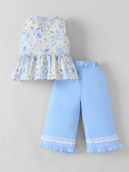 Hopscotch - Blue Floral Top and Pant