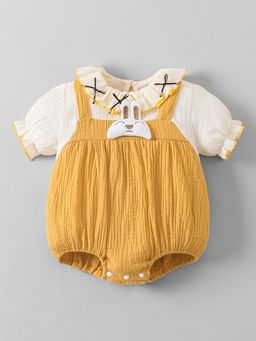 Hopscotch - Yellow Textured Onesie