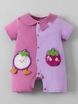 Hopscotch - Purple Colorblock Romper