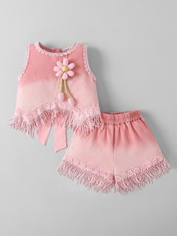 Hopscotch - Pink Tie & Dye Top and Shorts