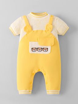 Hopscotch - Yellow Printed Romper