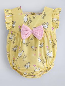 Hopscotch - Yellow Printed Onesie