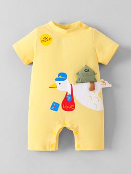 Hopscotch - Yellow Printed Romper