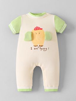 Hopscotch - Beige Printed Romper