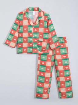 Hopscotch - Red Checks Shirt and Pyjama