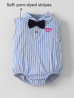 Hopscotch - Blue Stripes Onesie
