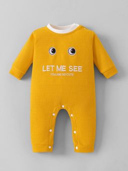 Hopscotch - Orange Textured Romper