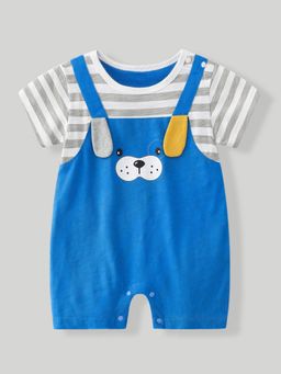 Hopscotch - Blue Stripes Romper
