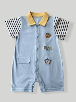 Hopscotch - Blue Stripes Romper