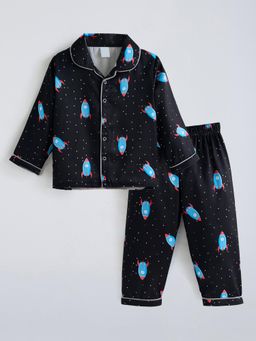 Hopscotch - Black Graphic Shirt and Pyjama