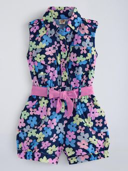 Hopscotch - Multi-Color Floral Playsuit