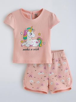 Hopscotch - Peach Character T-Shirt and Shorts