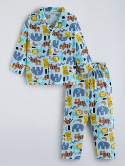 Hopscotch - Multi-Color Printed Shirt and Pyjama