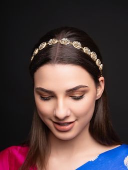 PANASH - Gold-Plated Kundan Studded Mathapatti