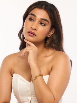 White Lies - Hammered Gold Bracelet