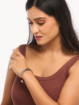 White Lies - Hammered Silver Bracelet