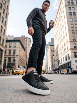 Off Limits - Skyline Lace Up Black Sneaker