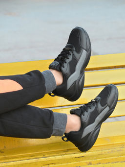 Off Limits - Hachiko Black Lace Up Sneaker