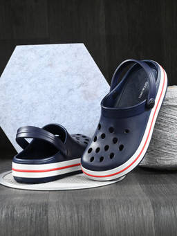 Off Limits - Men Navy Blue Roman Clogs