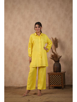 Masoomm - Yellow Embroidered Co-Ord (Set of 2)