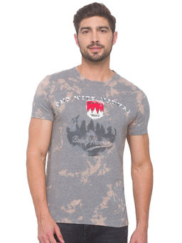 Being Human - Men Printed Grey T-Shirt