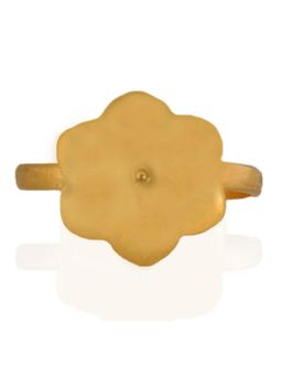 ORNAMAAS - Gold-Plated Flower Zarin Top Ring
