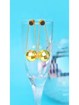 VARNIKA ARORA - Let's Disco Shiny Shimmer Black Earrings