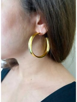 VARNIKA ARORA - Gold Plated Funnel Hoops