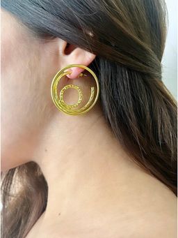 VARNIKA ARORA - Gold Plated Whirl Hoops