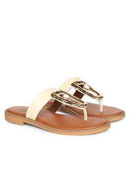 Viviblu - Off White Leather Flats