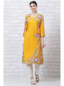 Rangriti - Yellow Printed Kurta
