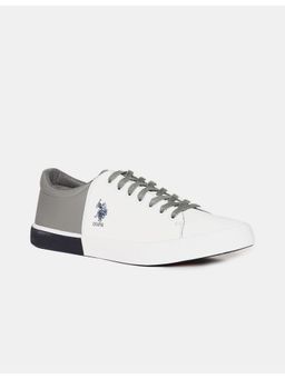 U.S. POLO ASSN. - U.S.Polo Assn. Off White Solid Sneakers