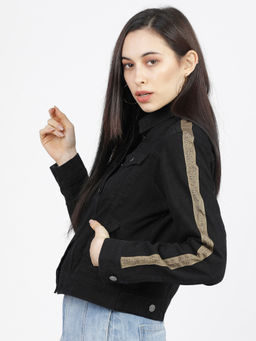 TOKYO TALKIES - Womens Black Denim Jacket