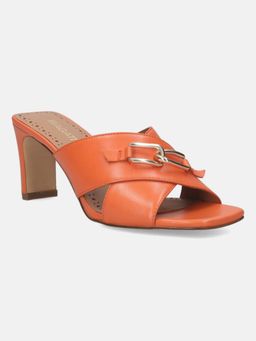 BAGATT - Jaya Orange Leather Womens Mules