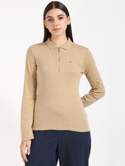 Tommy Hilfiger - Women Beige Polo T-Shirt