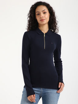 Tommy Hilfiger - Women Navy Blue Polo T-Shirt