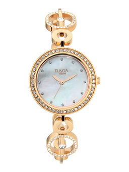 Titan - Off White Round Analog Watch -2539WM03