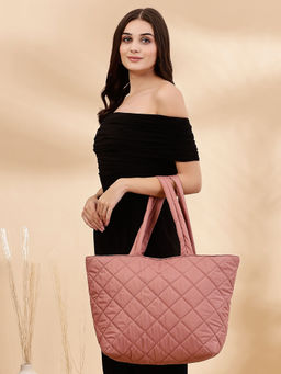 Anekaant - Uno Coral Polyester Diamond Quilted Handheld Bag